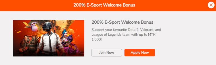 Me88 Esports bonus
