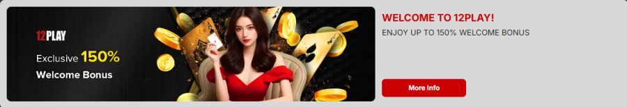 12Play 150% Welcome Bonus + 50 Free Spins