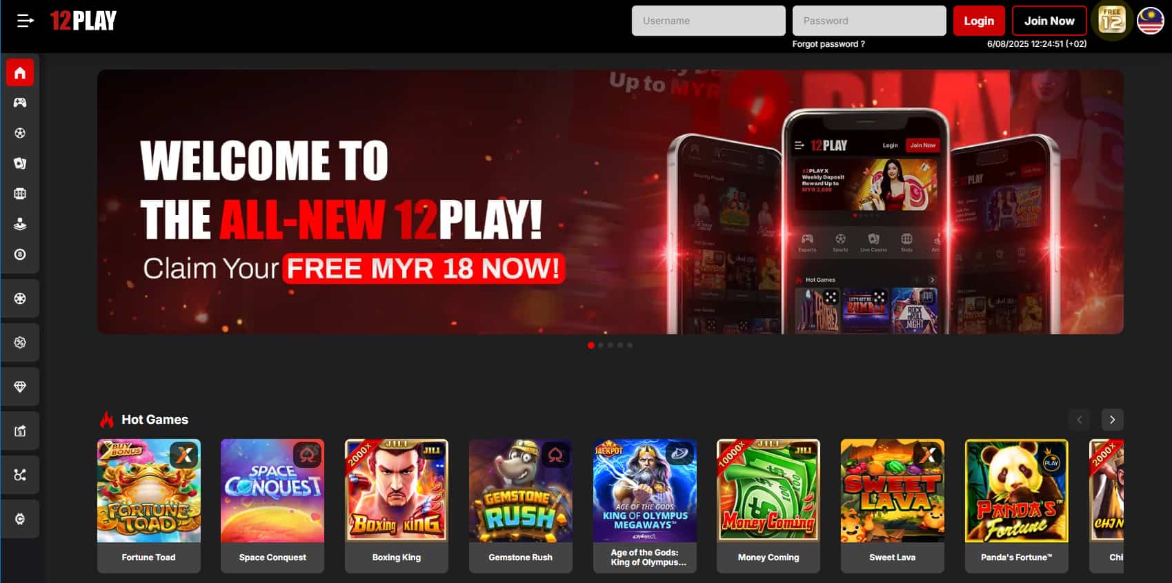 Tapak perjudian dalam talian terbaik Malaysia 12Play